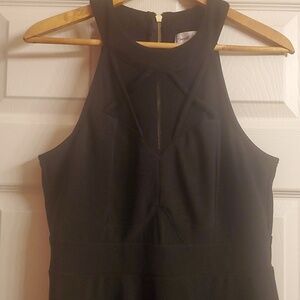 Emerald Sundae Black Dress Cut Outs Sheer Areas Size Large Womens Junior